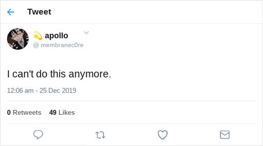 I can't do this anymore.